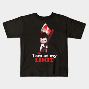 At My Limit - Funny Evil Cat Gift Kids T-Shirt